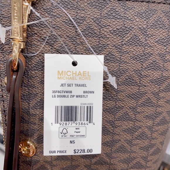 Michael Kors Jet set travel double zip wristlet - Picture 4 of 7